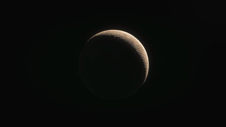 moon captured in a clear night sky.